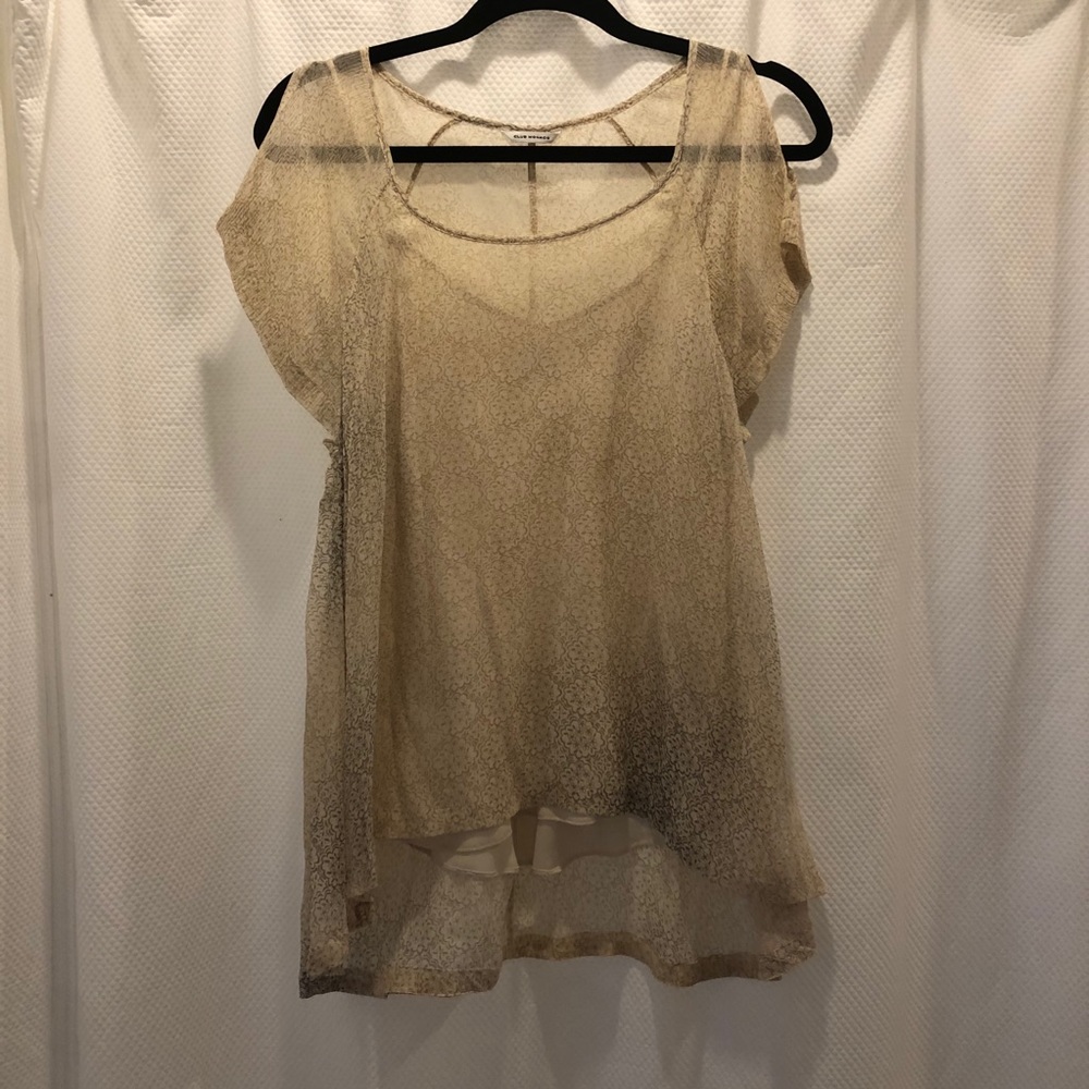 Club Monaco Silk Printed Blouse